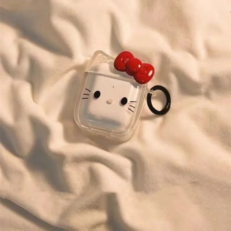سانريو مرحبا كيتي Tpu ثلاثية الأبعاد سماعة واقية ل AirPods 1 2 3 4 Pro Pro2 الكرتون شامل سماعة شحن حافظة جديد