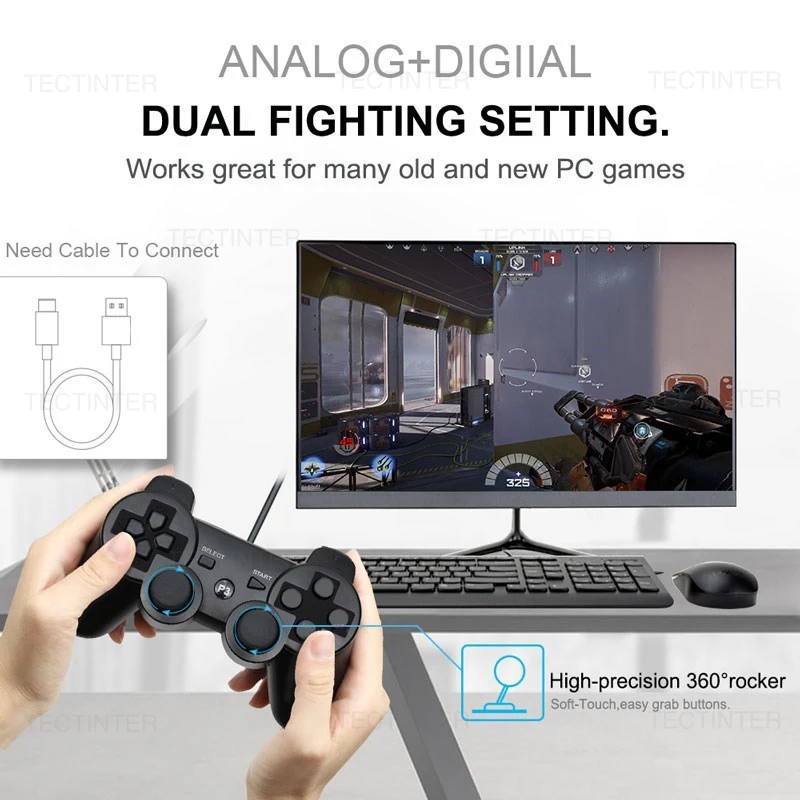 وحدة تحكم لاسلكية متوافقة مع البلوتوث للوحة ألعاب PS3 لعصا التحكم لملحقات PlayStation 3 وحدة تحكم ألعاب USB PC
