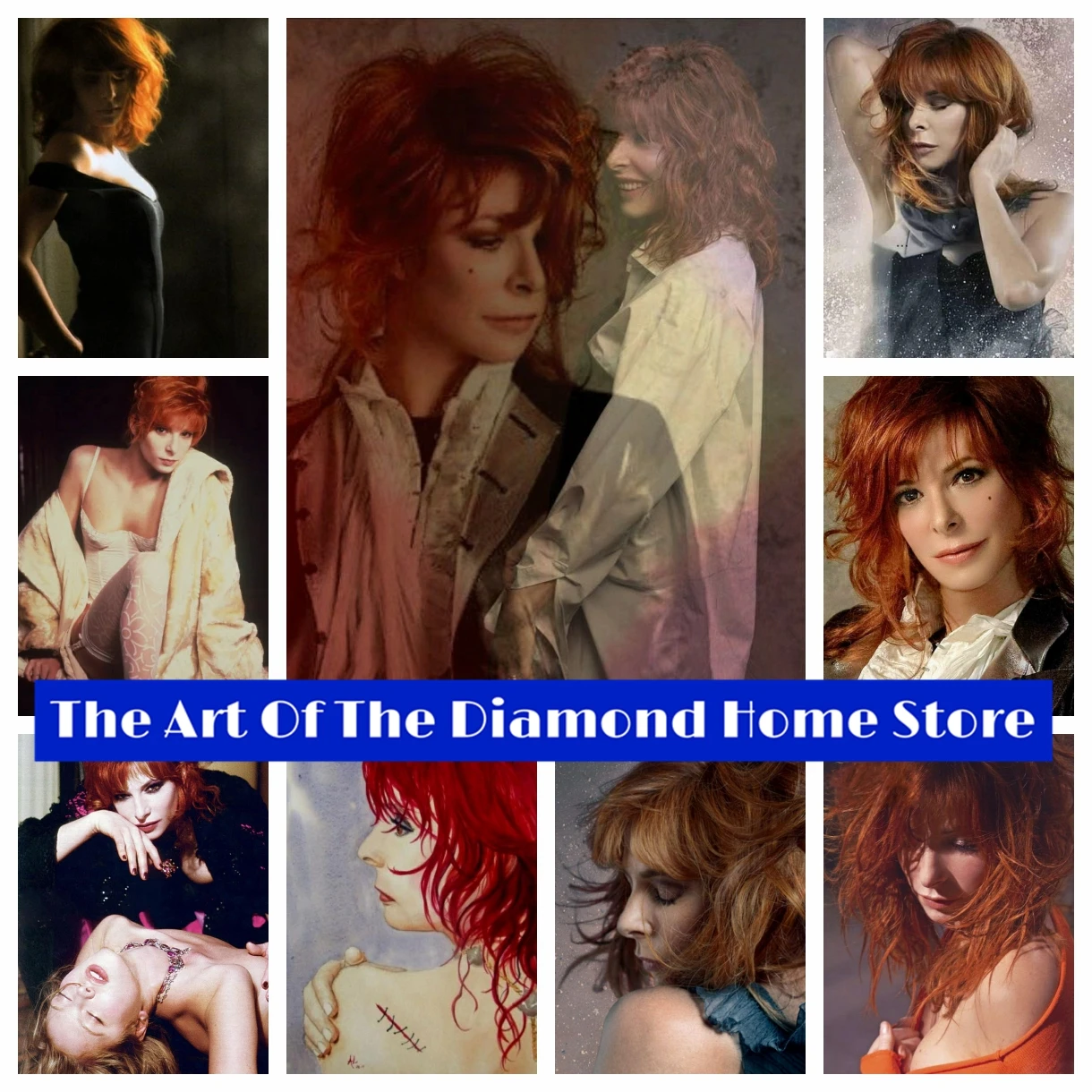 

Mylene Farmer 5D DIY AB Diamond Painting Embroidery French Singer Handmade Cross Stitch Kits Mosaic Handicraft Home Decor Gift