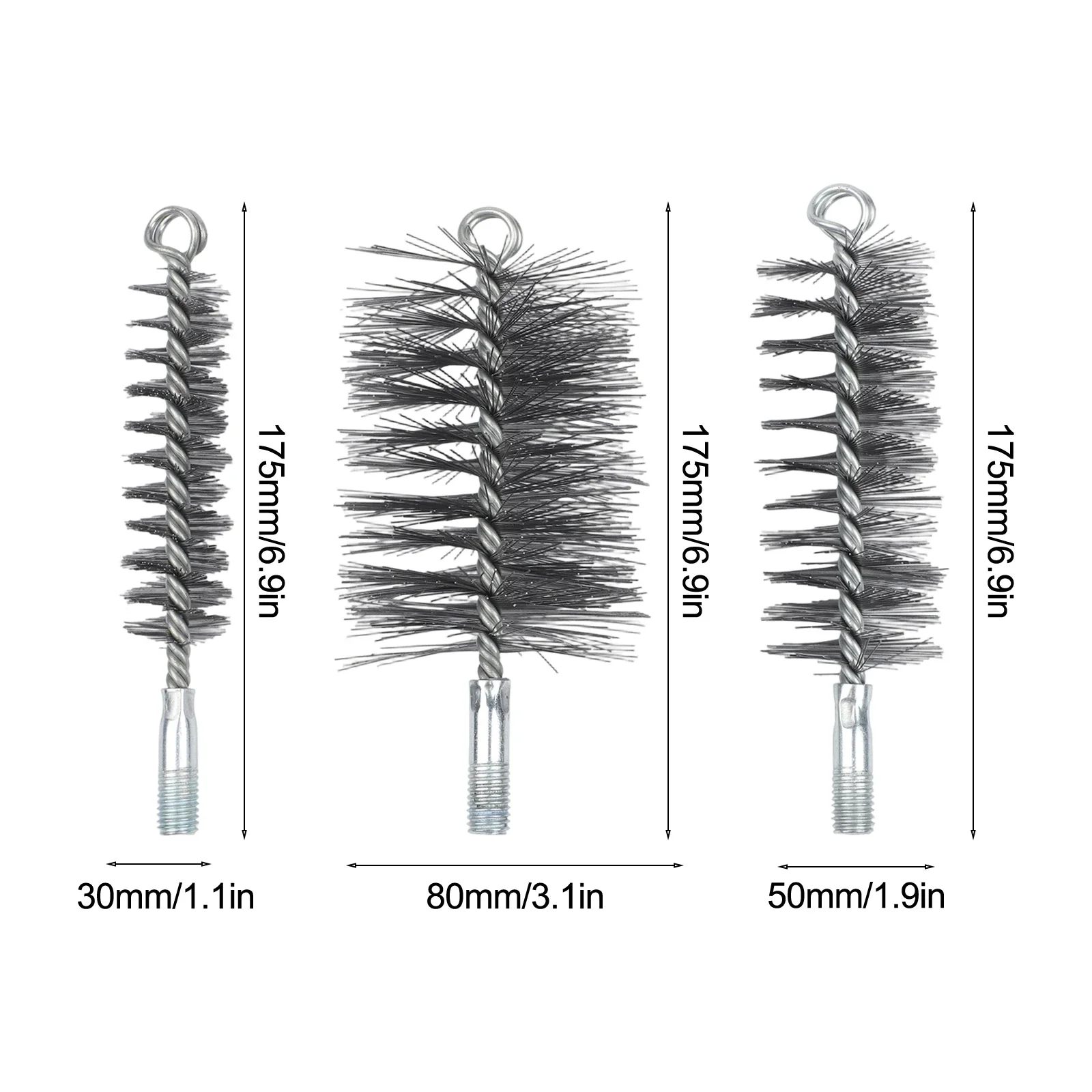 Routine Maintenance Stove Pipe Brush Chimney Sweep 30 Mm Diameter Brush 50 Mm Diameter Brush Long-lasting Performance
