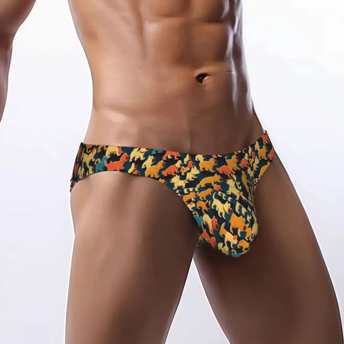 

Men Bikini Briefs Cute Dogs Male Underwear Breathable Underpants