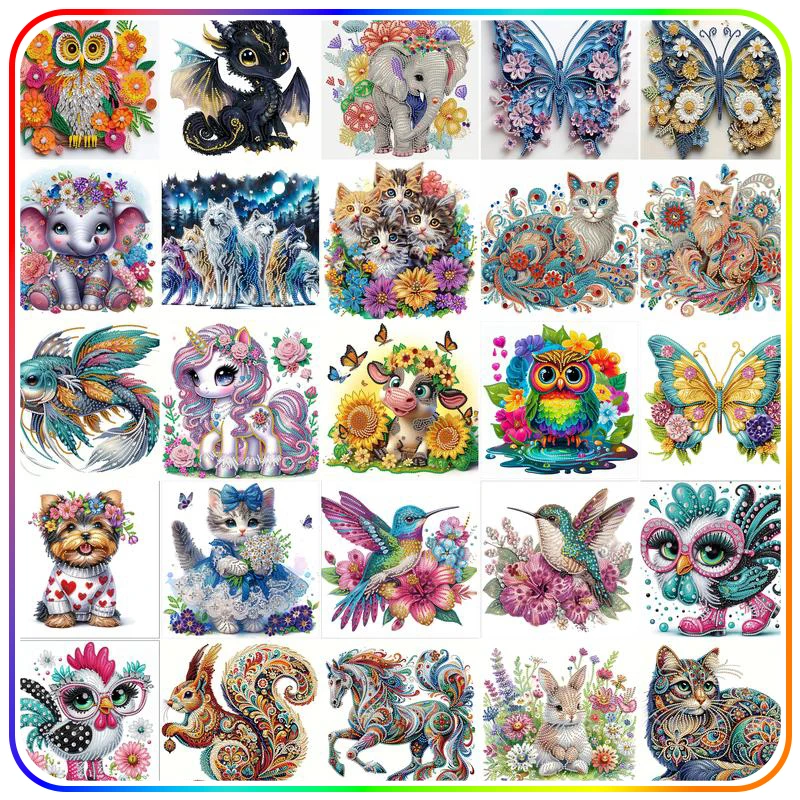 SDOYUNO-Alien Diamond Painting Animals Partial Diamond Painting Special Diamonds Cross Stitch Kit 5D Diamond Pictures Arts Craft