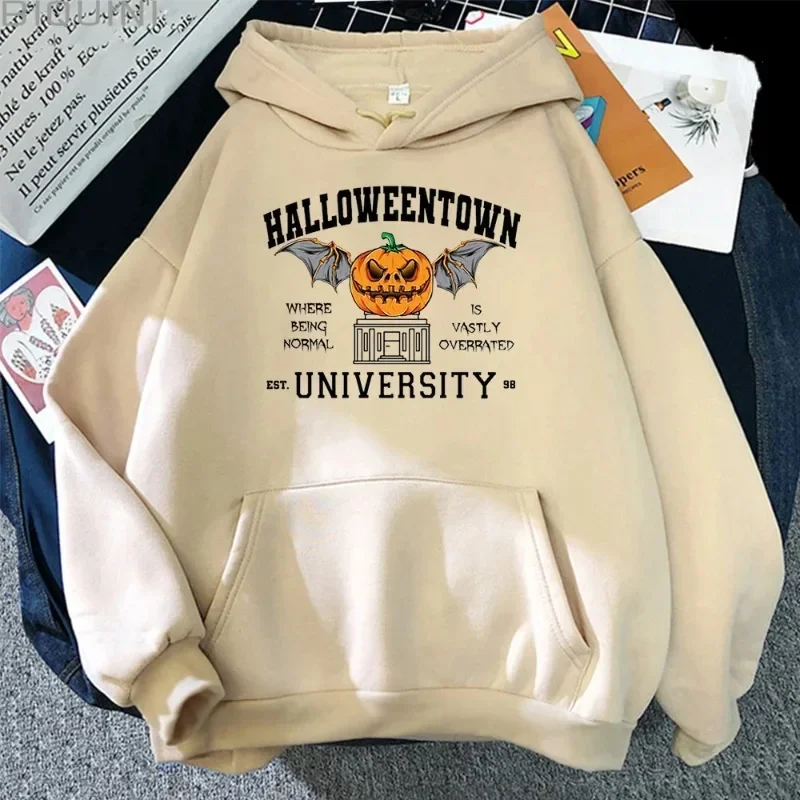 Halloween Town Pumpkin Party Hoodies Male Loose Casual Pullovers Comfortable Fashion Autumn Winter Sweatshirts Fleece Men Hoodie