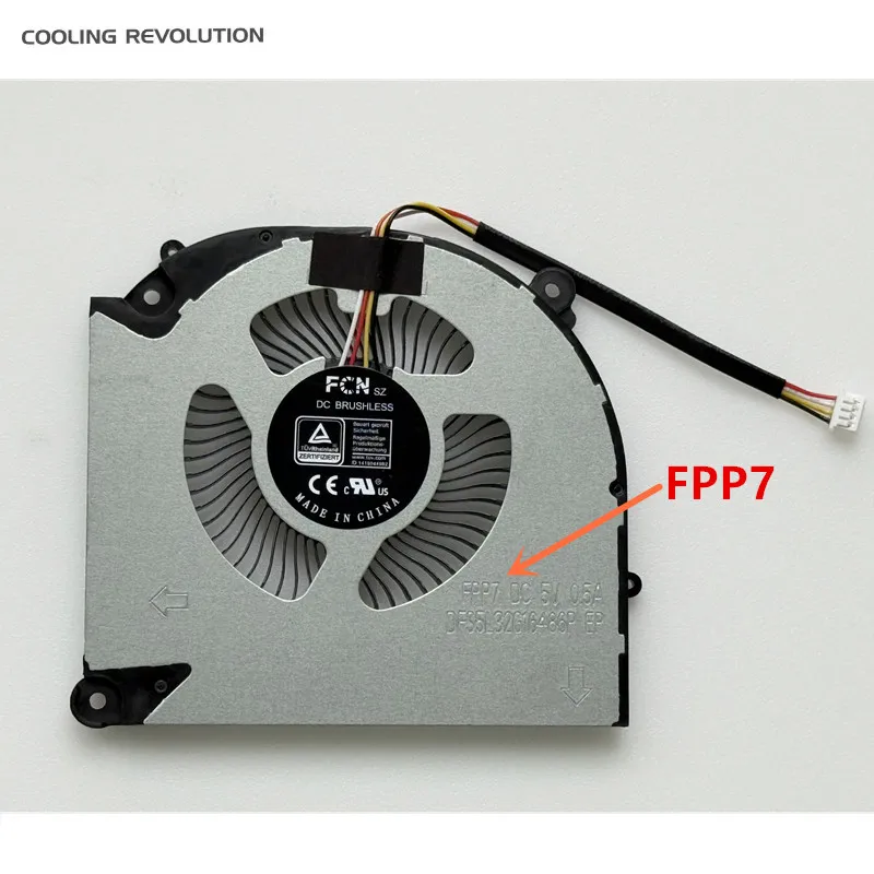 Nowy wentylator chłodzący CPU GPU do laptopa DFS5K22305283Q FPP6 DFS5L32G16486P FPP7 DC5V 0.5A 4PIN do Gigabyte G5 G6 KF KF5 MF RC55 RC56 — zdjęcie produktu 4