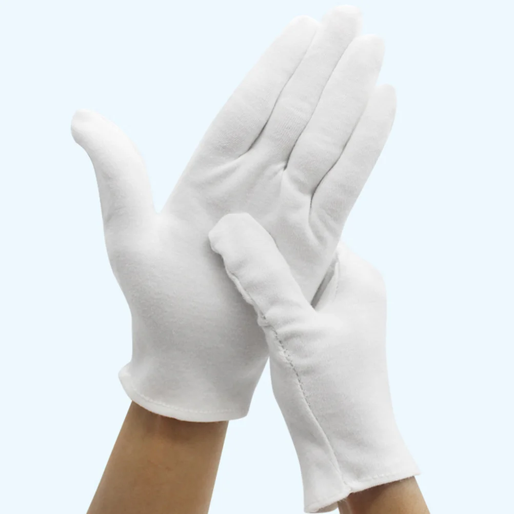 

6pcs Pure Cotton Work Lightweight Protective For Gardening Cleaning Industrial Salon Safety Use Cotton Protective Gloves Work