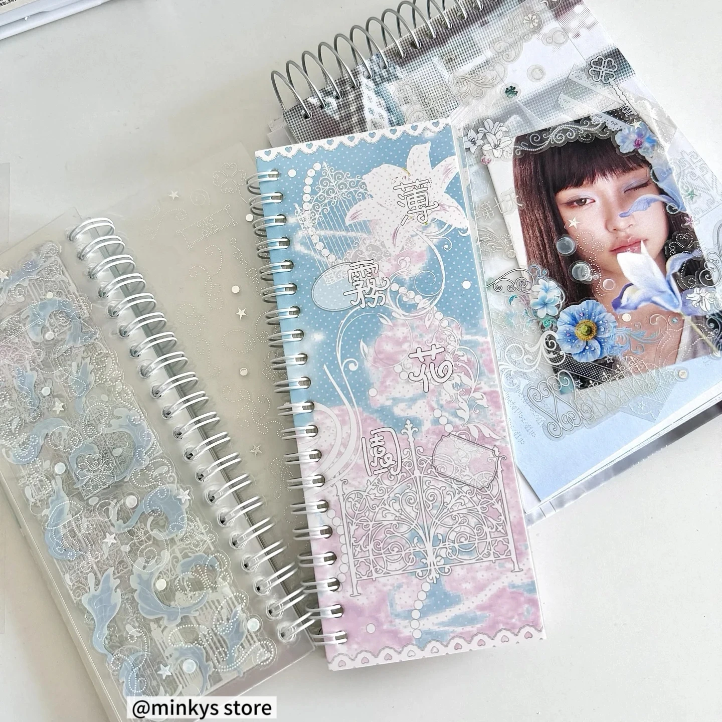 MINKYS Cute Mist Garden Vintage Vine Floral Wave Hot Silver PET Clear Sticker Book For Journal Photocard Decoration