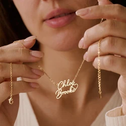 Personalized Double Name Necklace with Heart shaped Customized Necklace for Couples, Mother's Necklace, Mother's Day Gift