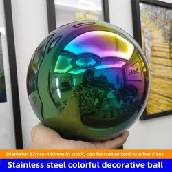 Multi-color ball Dia 32mm-400mm stainless steel hollow ball seamless fine Sphere Home Yard Swimming Pool Decoration Ornaments