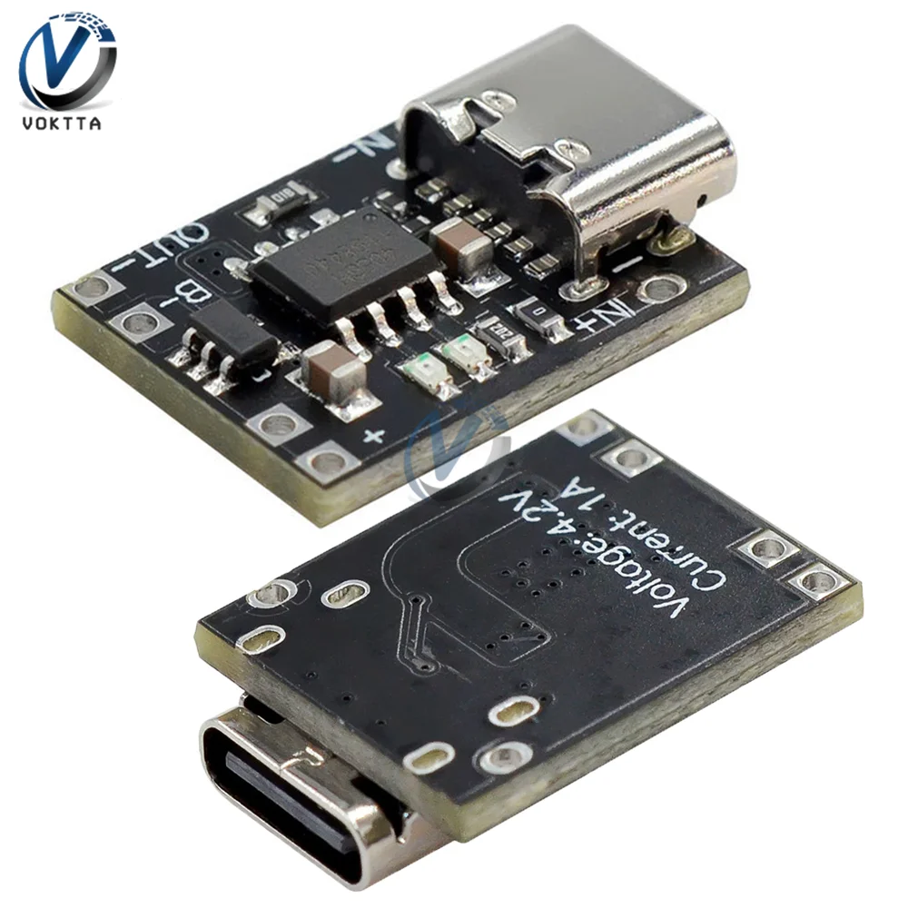 Scheda di protezione del caricabatteria al litio 3.7V/4.2V 1A scheda del caricabatteria dell'interfaccia USB di tipo C modulo del pannello di ricarica rapida