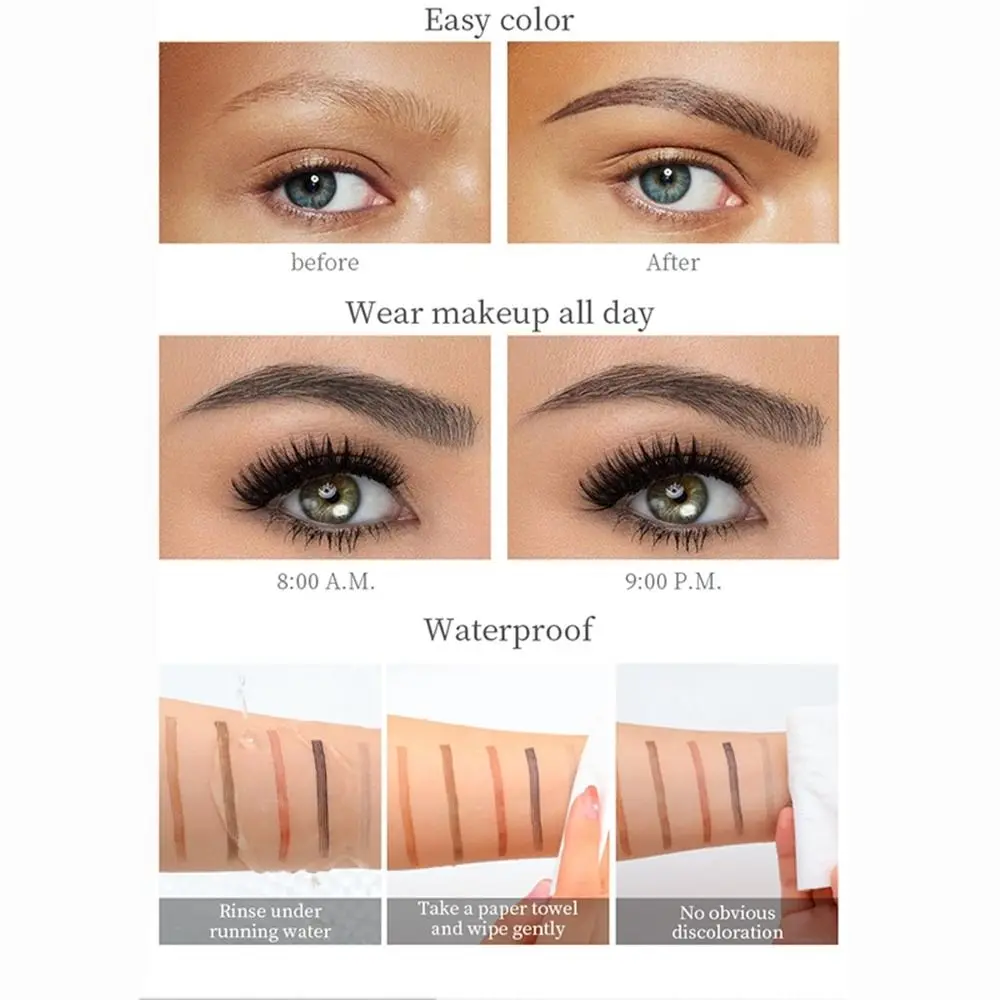 4 Points Eyebrow Pencil Four Claw Eyebrow Pen Sweat-Proof Waterproof Liquid Eyebrow Pen Non-smudge Eyebrow Enhancers