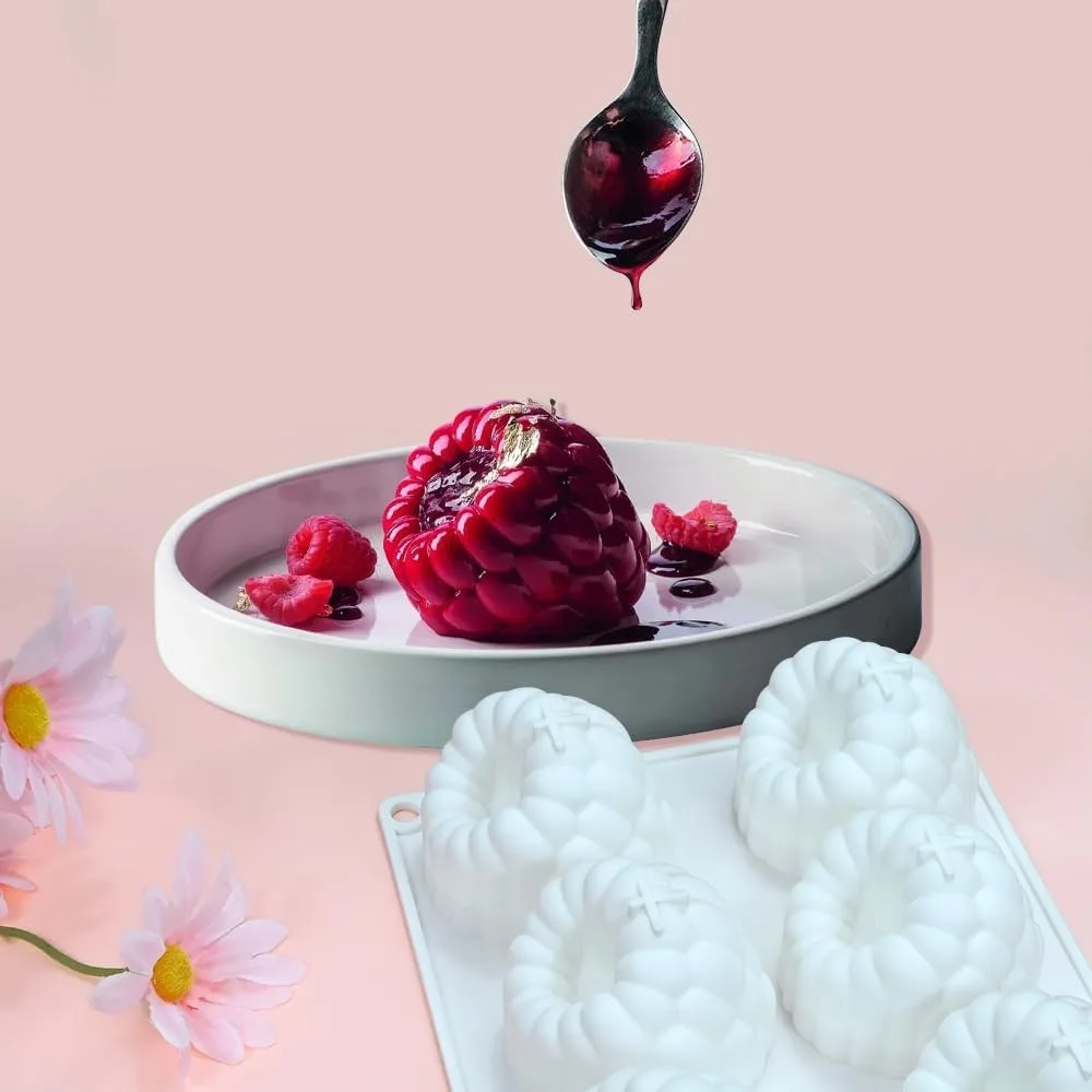 Raspberries Mousse Cake Mold Strawberry Banana Silicone Molds for Baking Pudding Dessert Chocolate Fruit Cake Decorating Tools