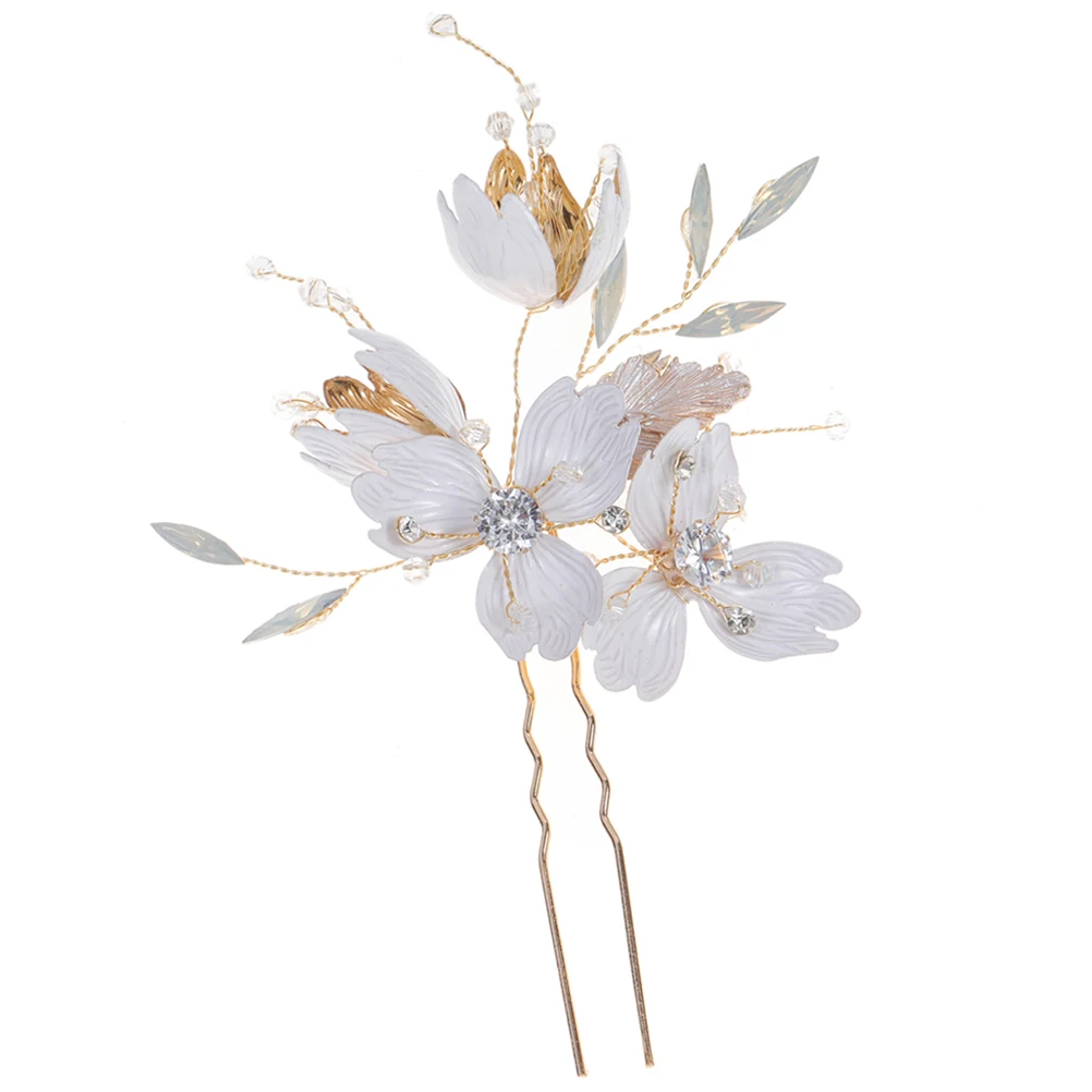 Crystal U Shaped Hairpin Design Wedding Accessories Bridal Hairpins Stylish Prom Hair Pieces Hair Fork
