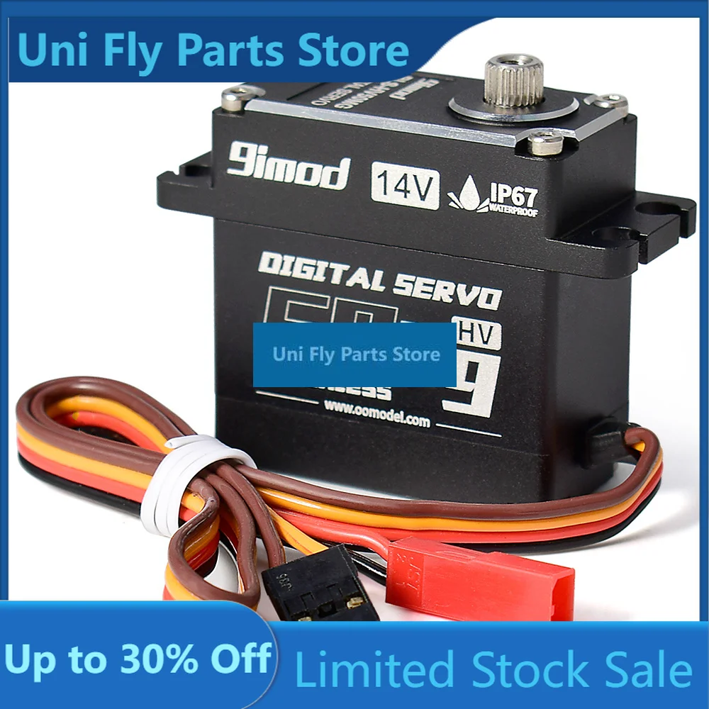 UniFlyServo 9imod Waterproof Servo BLS-HV50MG 50KG 180°/270°/360° Aluminum Digital 14V HV Brushless Servo For RC Car Truck Boat