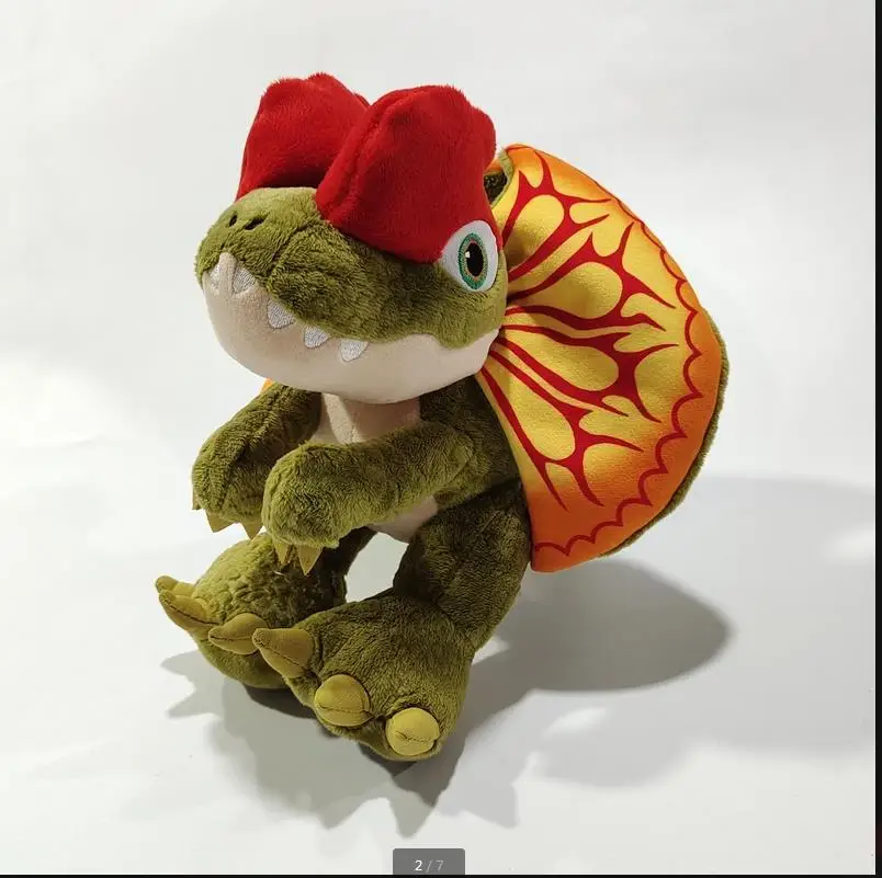 Original Jurassic World Dilophosaurus Doll High Quality Plush toy cartoon doll children's birthday present