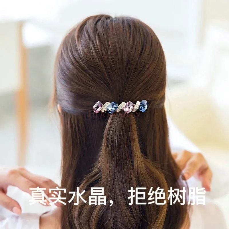 Hair clips, hair accessories, women's elegant top clips, minimalist straight clip headgear, spring hair clips, rhinestones