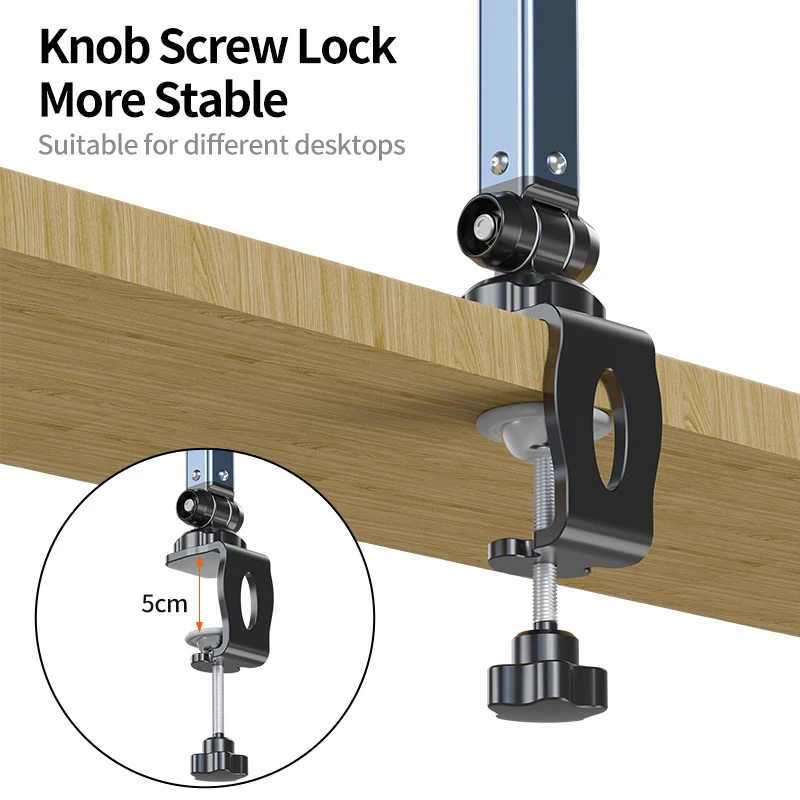 Heavy Load Desk Clamp Swivel Boom Arm Desktop Mic Holder Studio Microphone Accessories