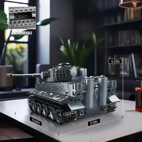 Mould King 800 delar RC militär stridsvagnsbyggsats, app-styrd samlarmodell för vuxna och tonåringar 8 best sales Lego RC-stridsvagn - №5