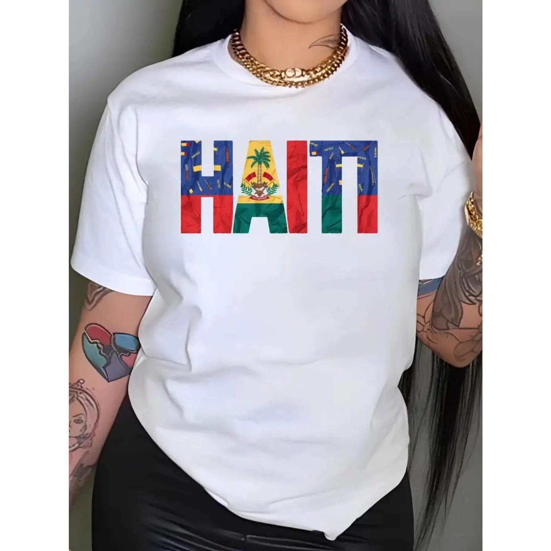 

Women's Anime Letter Graphic Cotton T-Shirt - Relaxed Fit Short Sleeve Round Neck, Breathable Summer Casual Tee with Vibrant Car