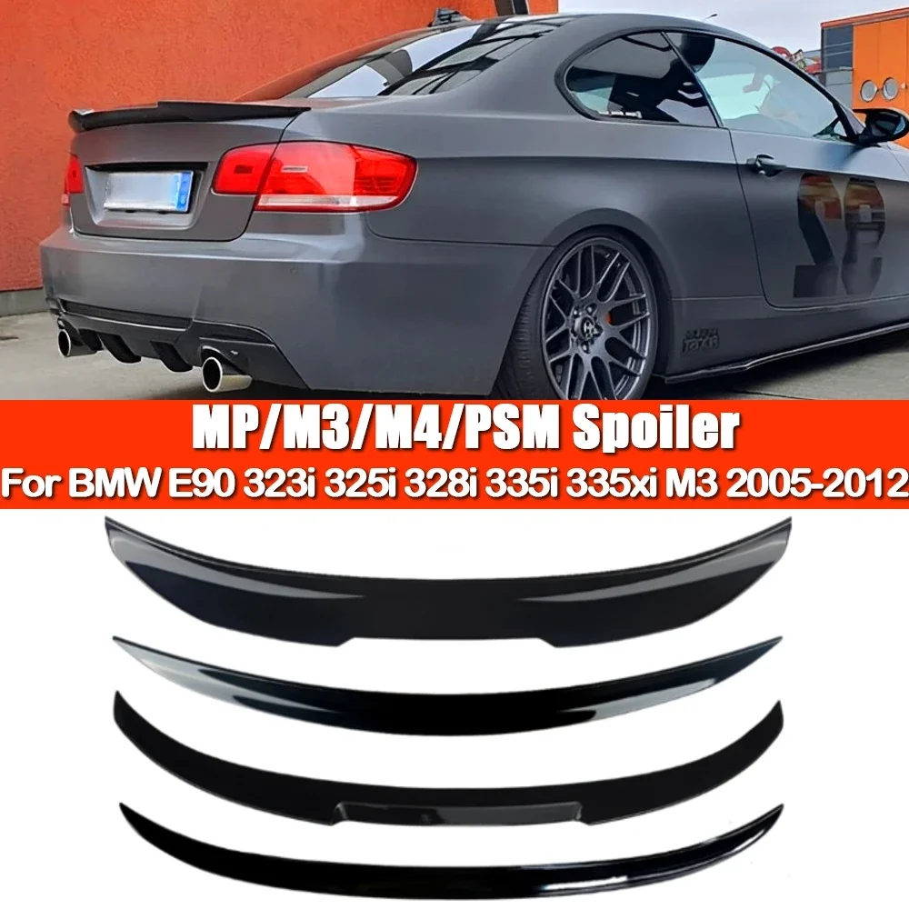 PSM / M4 / MP / CSL Style Trunk Lip Tail Trunk Spoiler Body Kit For BMW E90 323i 325i 328i 335i M3 2005-2012 Rear Spoiler Wing