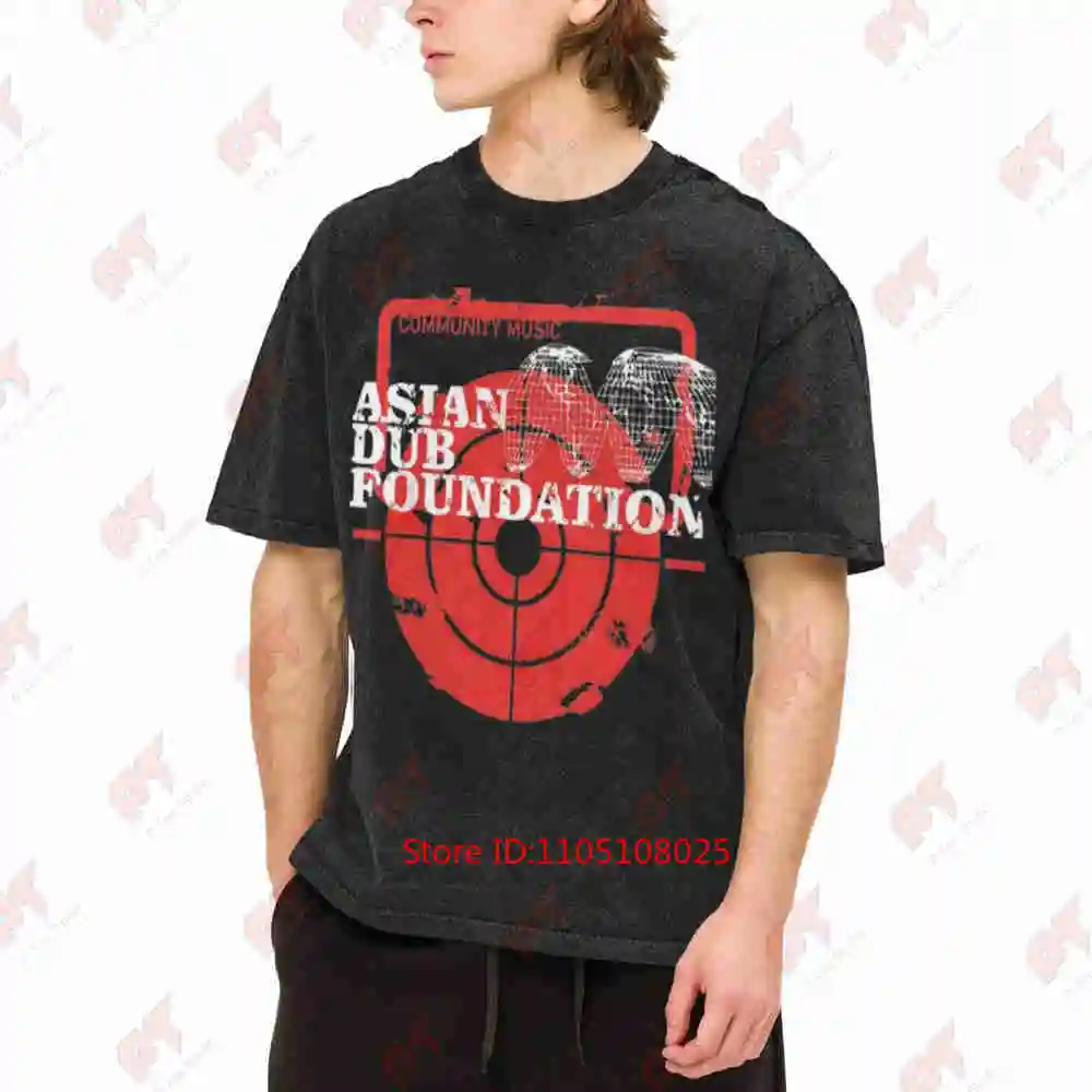 Community Music Asian Dub Foundation Vintage Washed Tee Pure Cotton T-Shirt