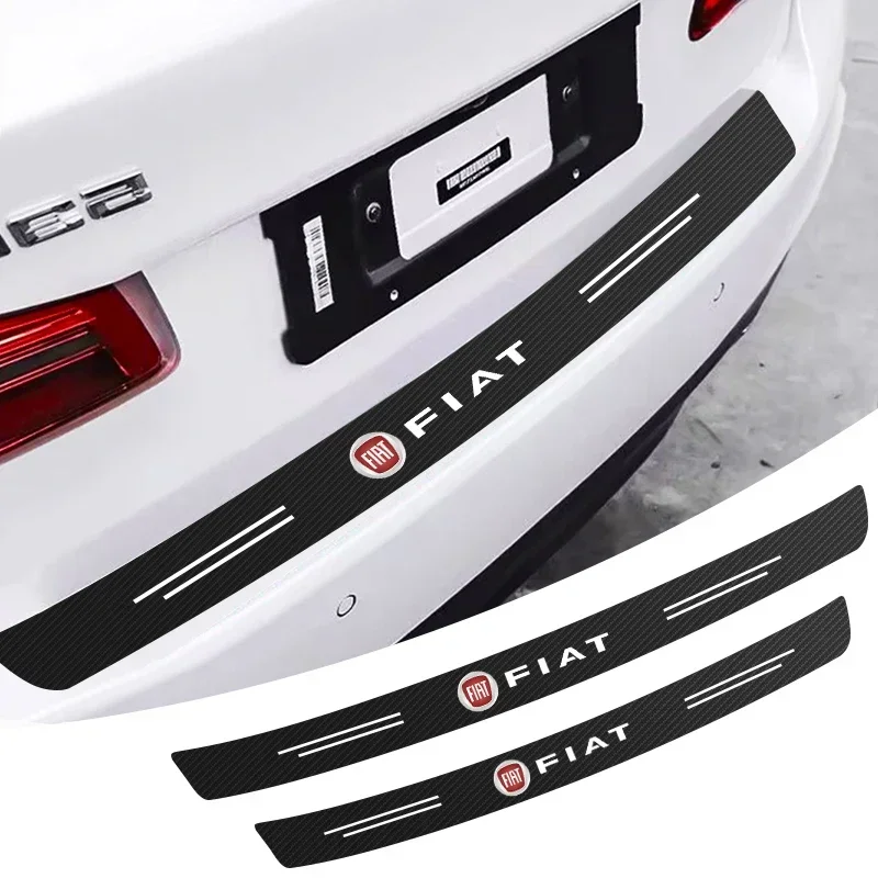 Kohlefaser-Auto-Kofferraum-Heckstoßstangen-Aufkleber-Schutzplatte für Fiat Punto 500 Bravo Croma Tipo Panda Uno Abarth 124.