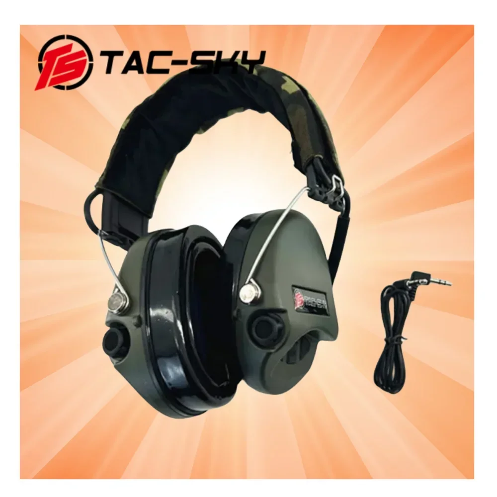 TS TAC-SKY Tactical Electronic Shooting Earmuffs for sordin ipsc silicone headset outdoor hearing protection tactical ear muffs