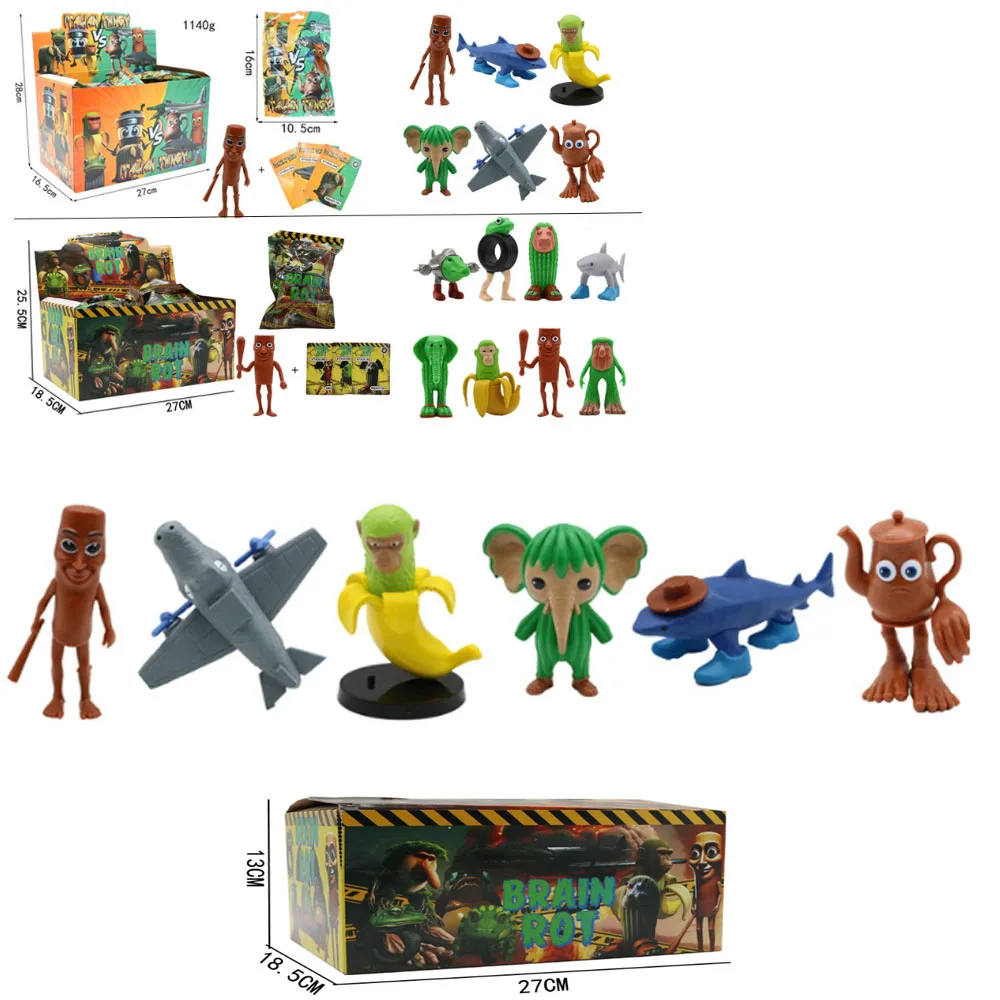 

Brainrot Tung Sahur Blind Box Tralalero Tralala Figures Collectible Toys Bombardino Crocodilo Shimpanzini Bananini Decor Model