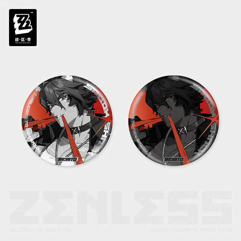 Official Zenless Zone Zero Reflective Badge Tinplate Figure Cosplay Custome Accessories ZZZ Ukinami Yuzuha Alice Brooch Pins