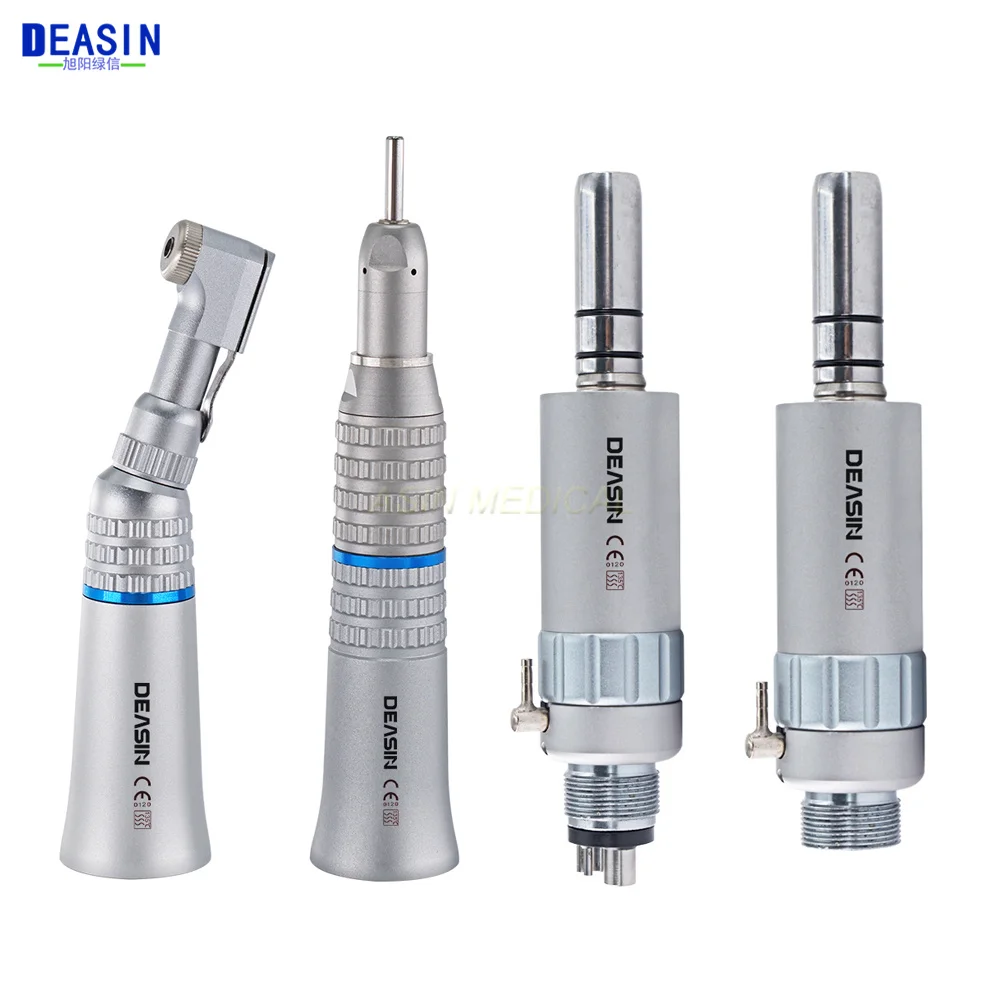 

Dental Handpiece Kit Low Speed Straight External Water Spray Air Turbine Motor 2/4 Holes Contra Angle Drill Dentistry Equipment