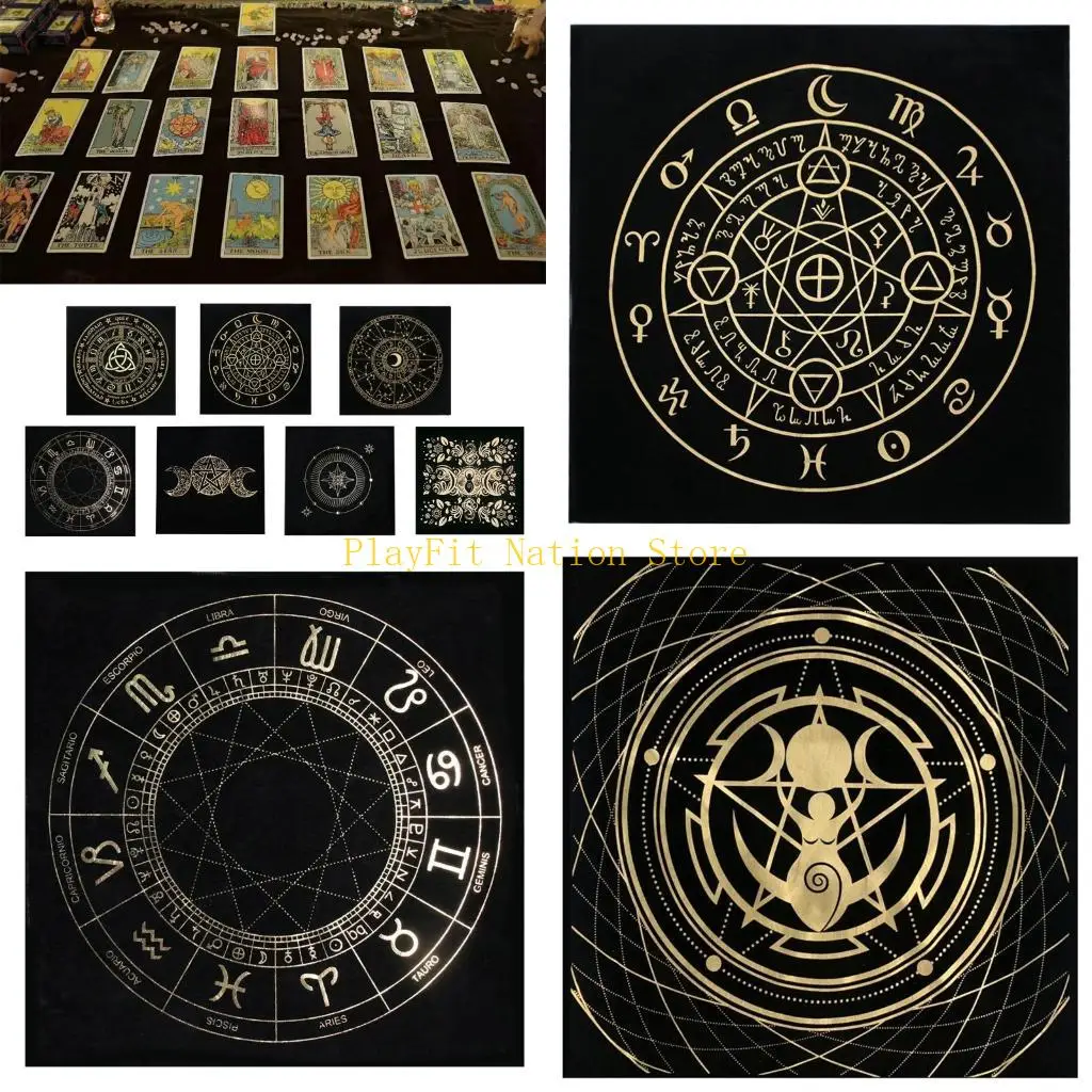 

242F 49x49 см карты Таро Тазобная планка фланелевая геометрическая фигура.