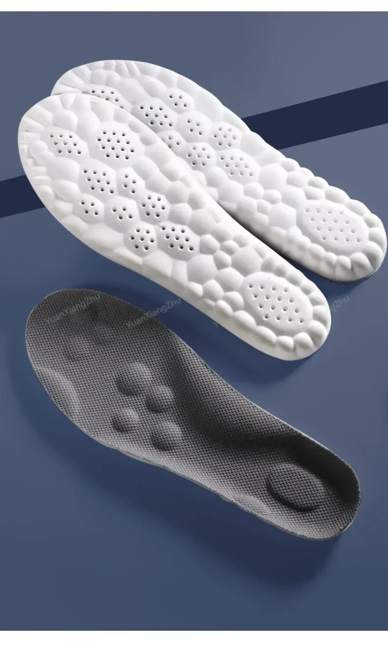 Popcorn Cloud 4D-Einlegesohlen, Plantarfasziitis-Entlastung, Einlegesohle, Fußgewölbeunterstützung, orthopädische Einsätze, Stoßdämpfung, warme Winterpolster – Detail 12