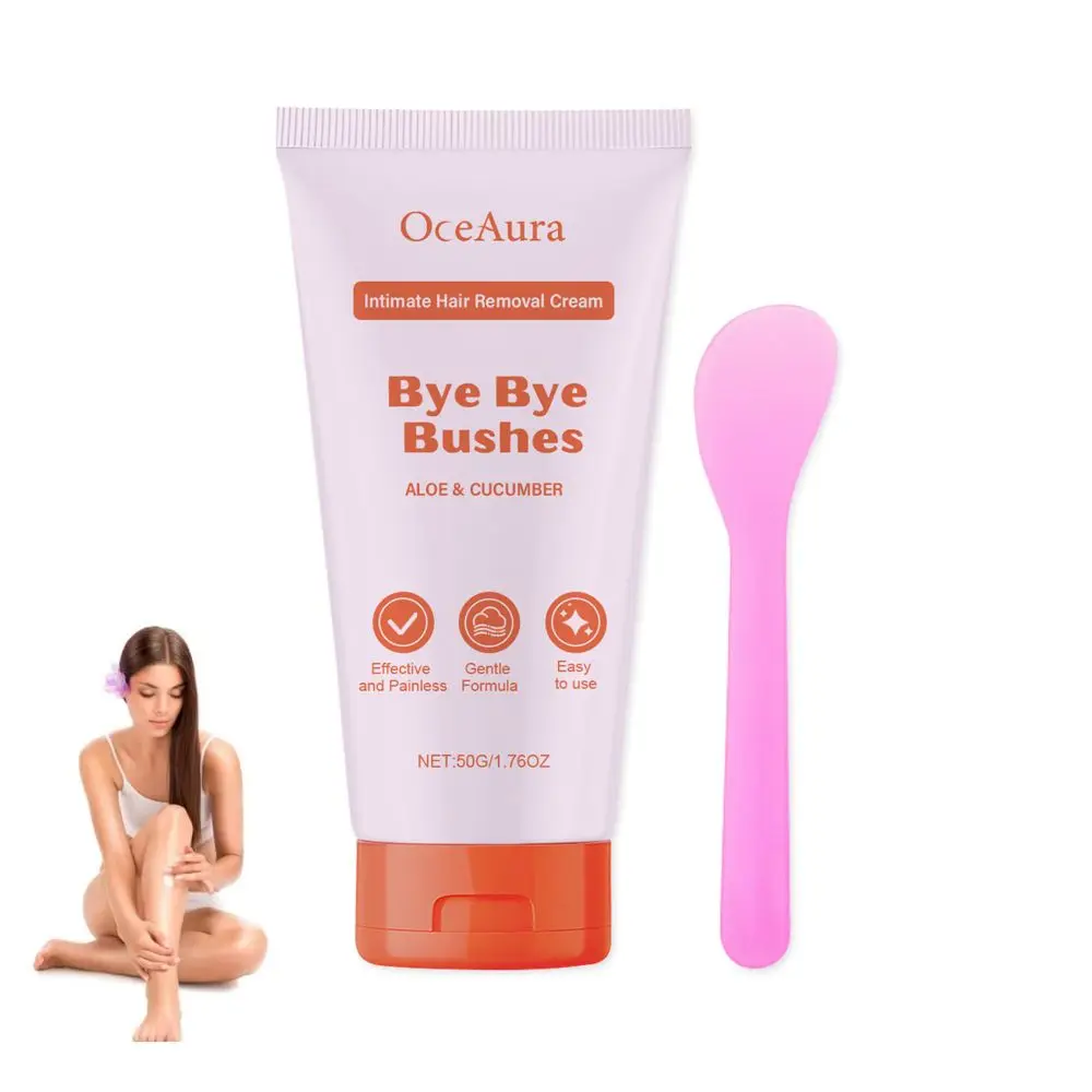 

Gentle Formula Bye Bye Bush Hair Removal 1.76Oz/50g With Spatula Pubic Hair Removal Cream Moisturizing Smooth Skin