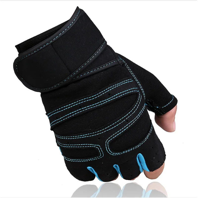 Cycling Gym Gloves Pink Wrist Support Non-Slip Elasticity Workout Gloves Sports Fingerless Gloves Woman Fitness Horizontal Bar