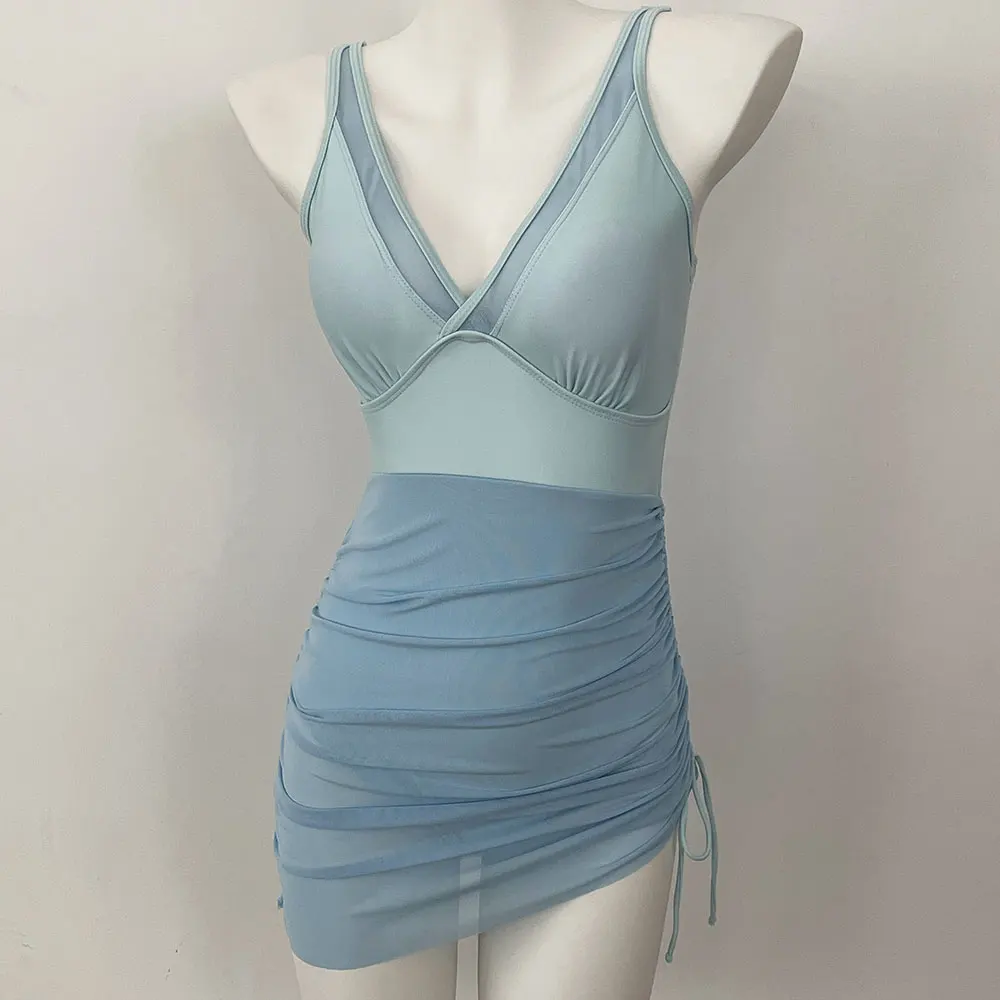 قطعة واحدة ملابس السباحة النساء 2025 الصلبة شبكة المرقعة ملابس السباحة مثير رفع Monokini سيدة البرازيلي شاطئ ثوب السباحة ملابس سباحة نسائية صغيرة