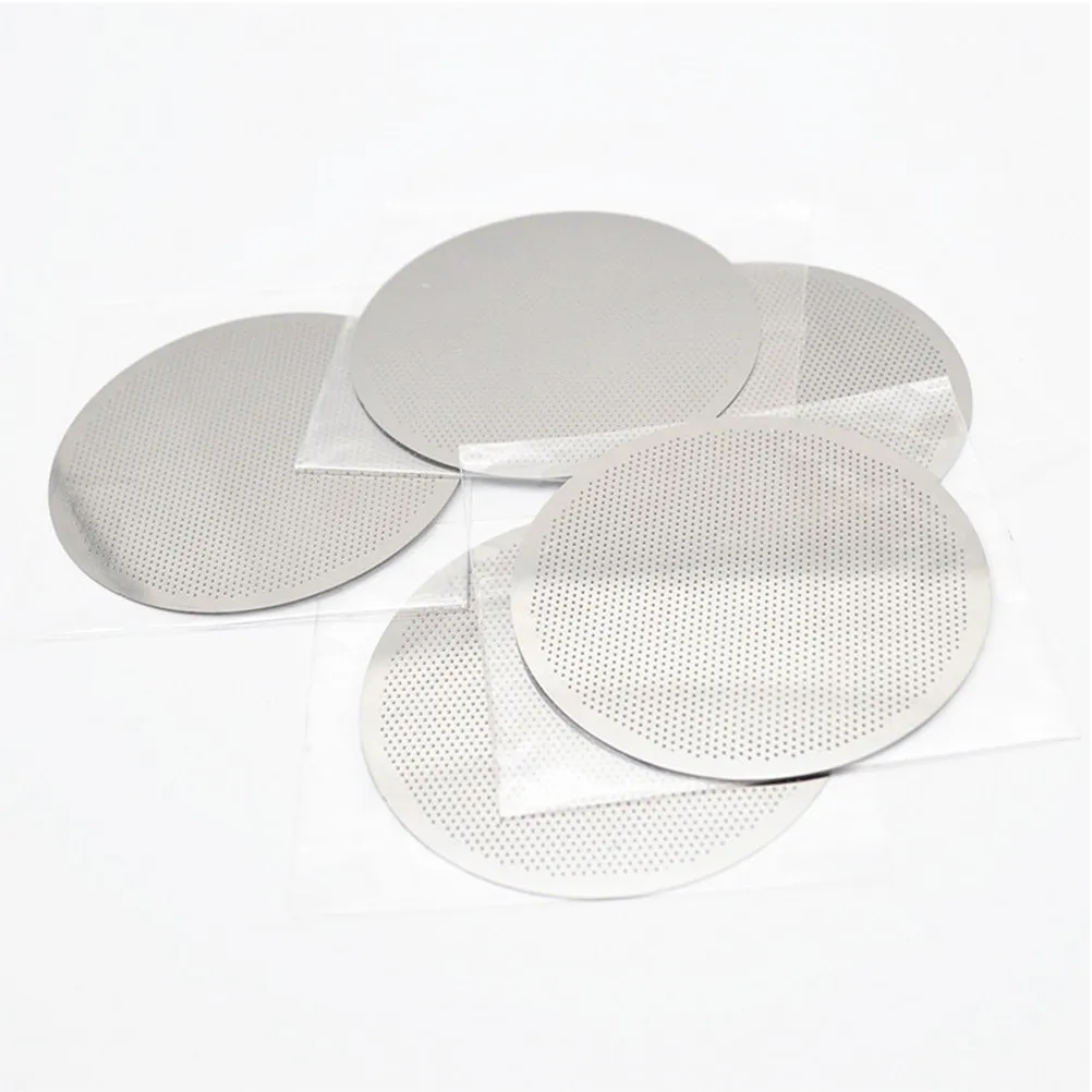 Stainless Steel Reusable Coffee Maker Filter Screen Small Hole Mesh Metal Strainer Anti-Rust Easy Clean Coffee Tools Accessories