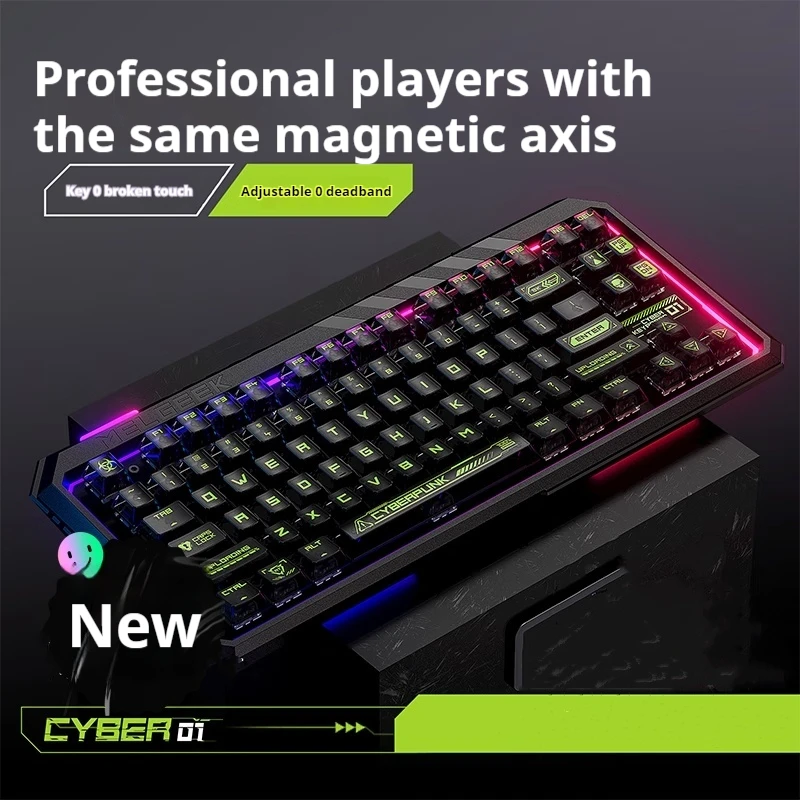 

Melgeek Cyber01 Magnetic Axis Keyboard Bee RT Customized Rgb E-sports Gateron Magnetic White Axis Wired 83 Keys