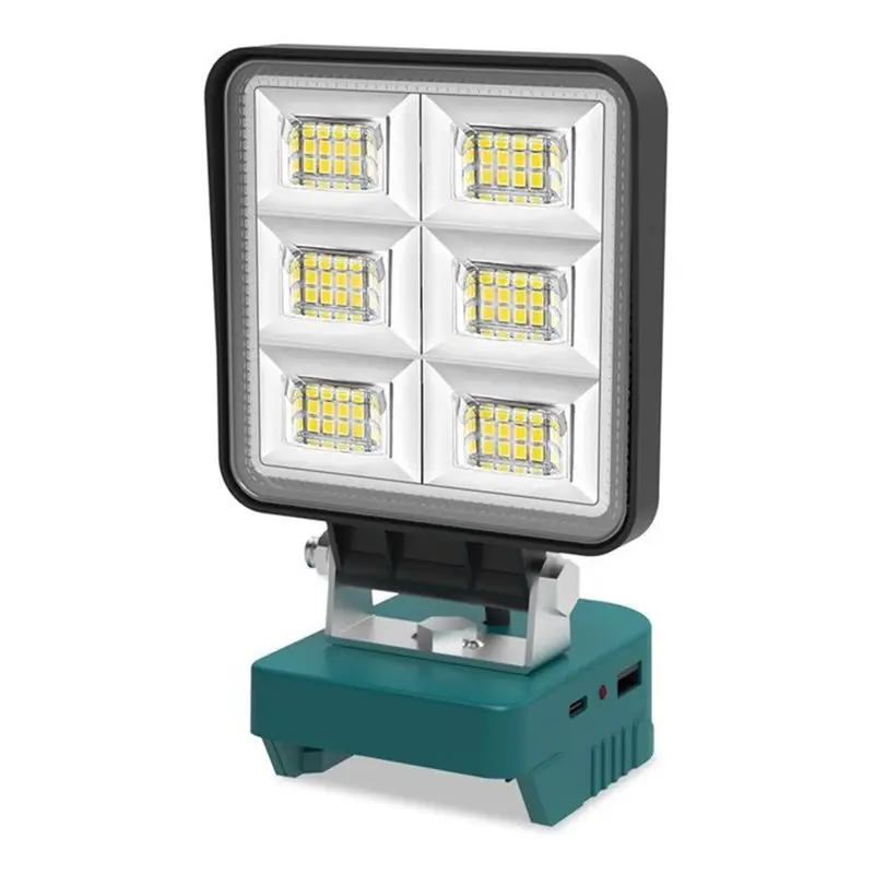 

Рабочий фонарь ABVJ для аккумулятора 18В, перезаряжаемый уличный фонарь для ночной рыбалки и кемпинга, многофункциональный фонарь для ремонта автомобилей