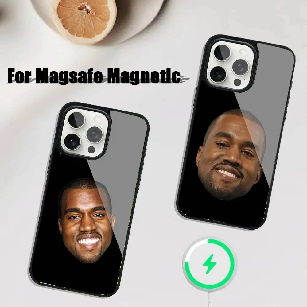

Забавный чехол для телефона K-Kanye West Yee для iPhone 16,15,14,13,12,11, Plus, Pro, Max Mini Magsafe с магнитной беспроводной зарядкой