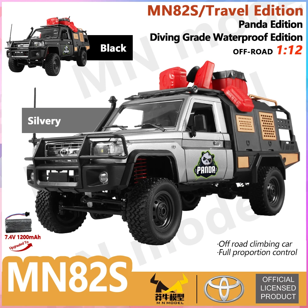 

MN82S LC79 Panda 1/12 Full Scale RC Pickup Short Truck 4WD Remote Control Climbing Off-road Car Toys for Kids Christmas Gifts