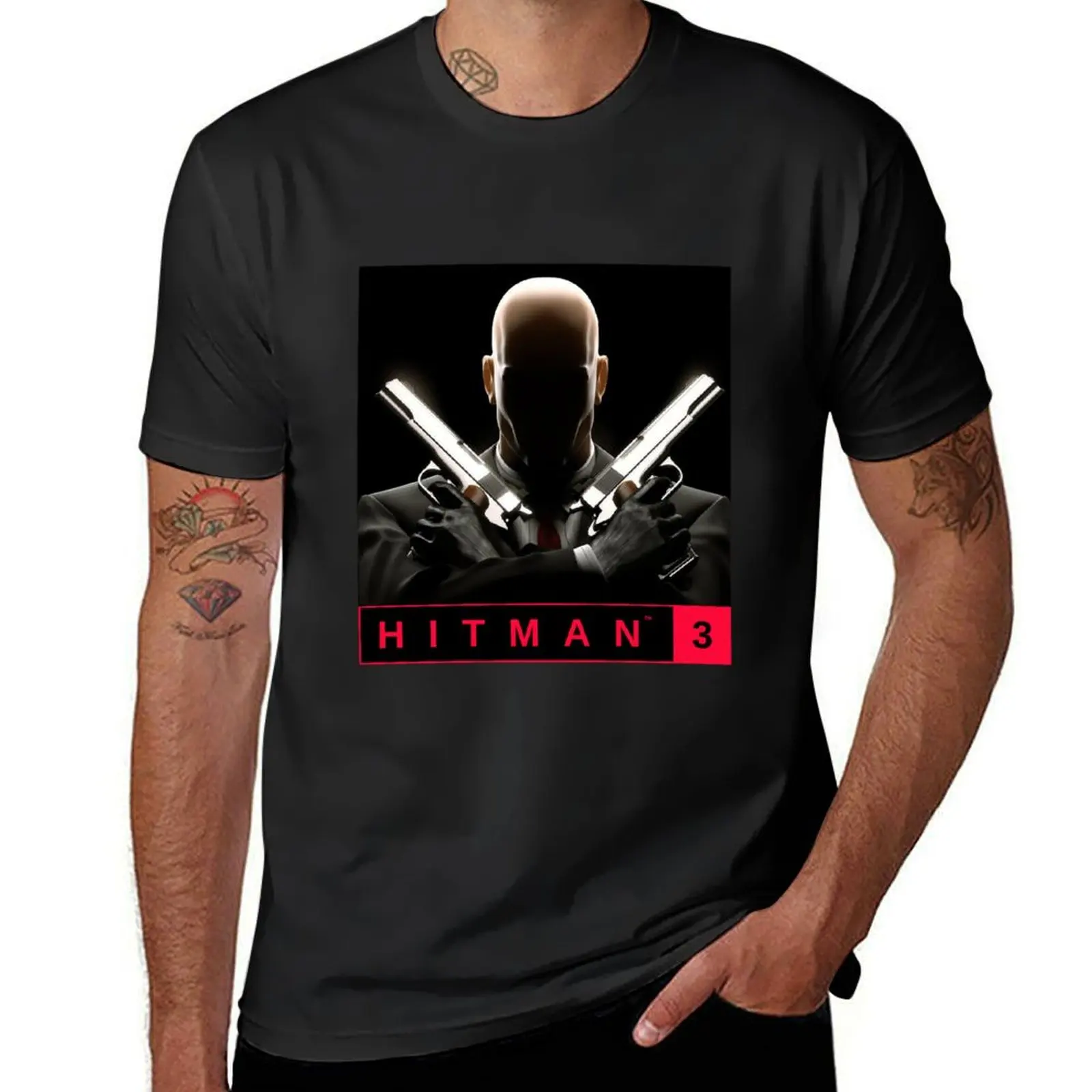 agent 47 hitman T-Shirt quick-drying cute clothes Aesthetic clothing boys animal print fruit of the loom mens t shirts