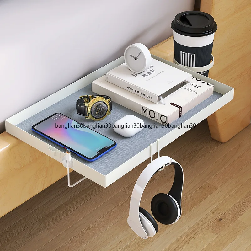 Storage Artifact  Clip  Mobile Phone Storage Tray Free Punching Bedside Rack
