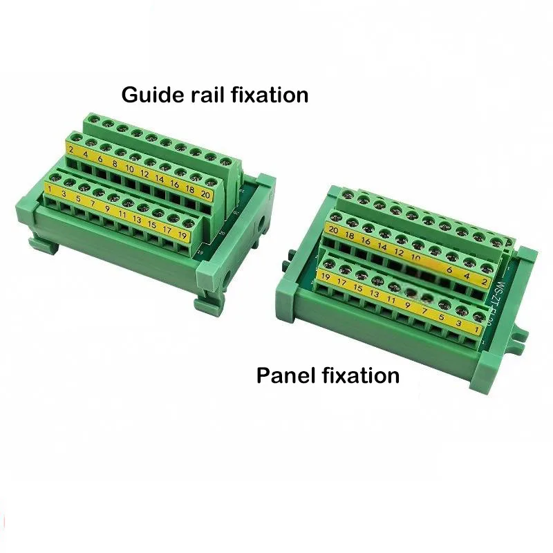 Direct connection terminal block, multi-input and multi-output rail-type wiring terminal block, multi-channel, can be spliced