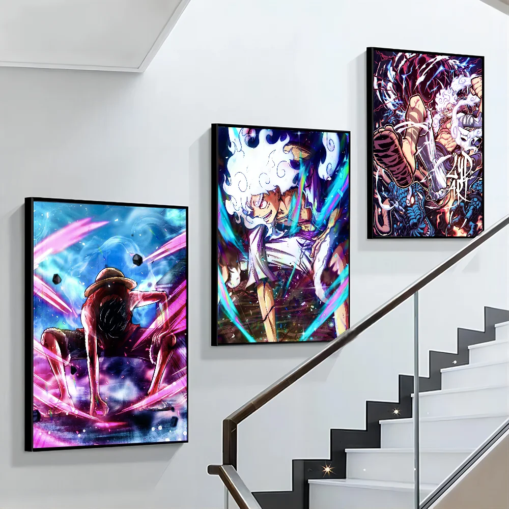 Anime Luffy 5 O-ONE PIECE Poster Paper Print Home Living Room Bedroom Entrance Bar Cafe Art Painting Decoration