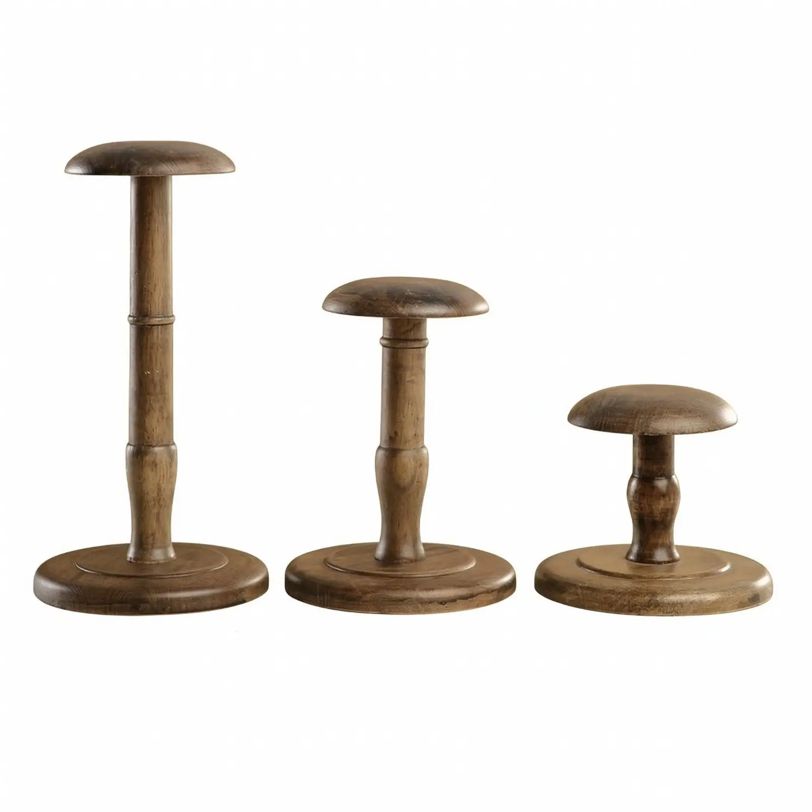3 Pieces Tabletop Hat Display Stand Compact Freestanding Hat Display with Dome Top Holder Versatile Elegant