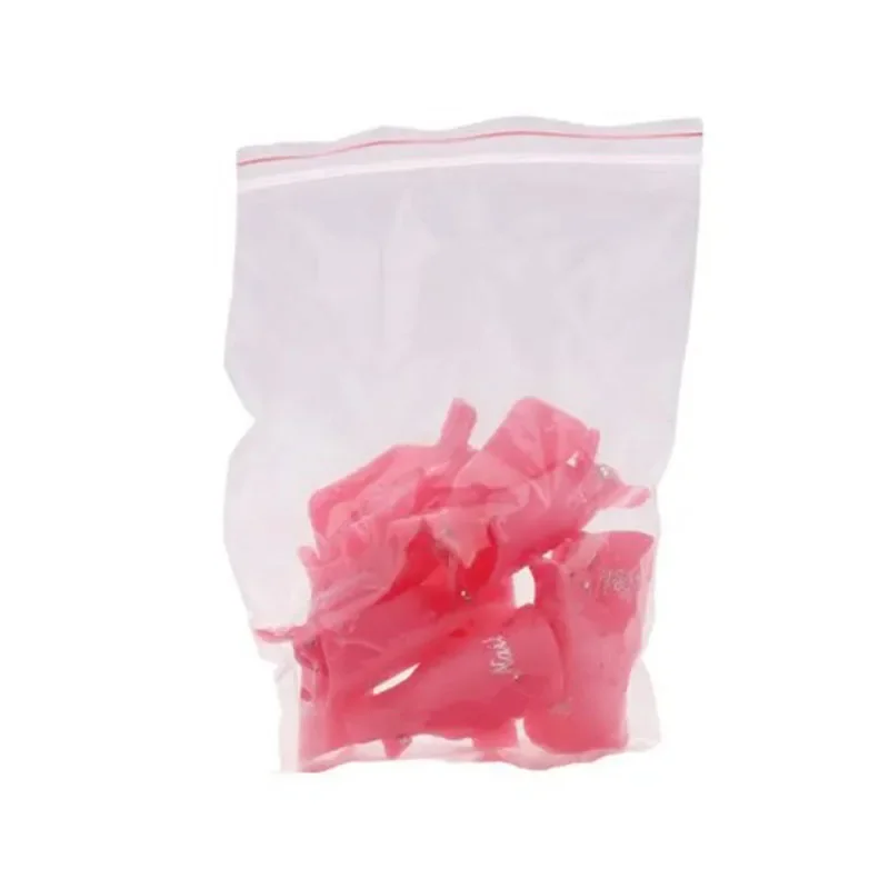 10/20/40Pcs สีสันเล็บอะคริลิค Soak Off หมวกคลิปเล็บทําความสะอาดเล็บ UV GEL Polish Soak off Wrap เครื่องมือสําหรับนิ้วมือ