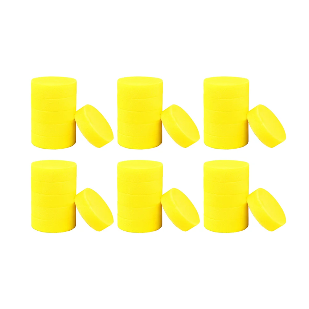 36Pcs Car Polishing Waxing Sponge Pads Circular Automobile Buffing Sponge Outdoor Vehicle Cleaning Tools