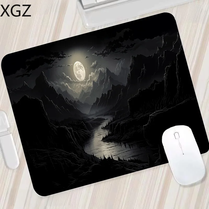 Night Moonlight Mouse Pad Anime 900x400 Anti slip Lock Edge Esports Learning Large desk mat Game Accessories