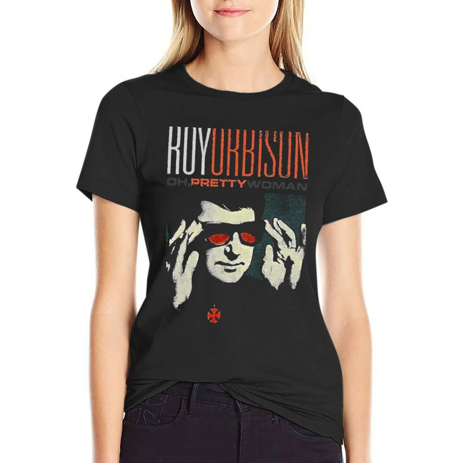 

Roy Orbison T Shirt Pretty Woman Logo Vintage Retroauto T-Shirt summer top workout t shirts for Women