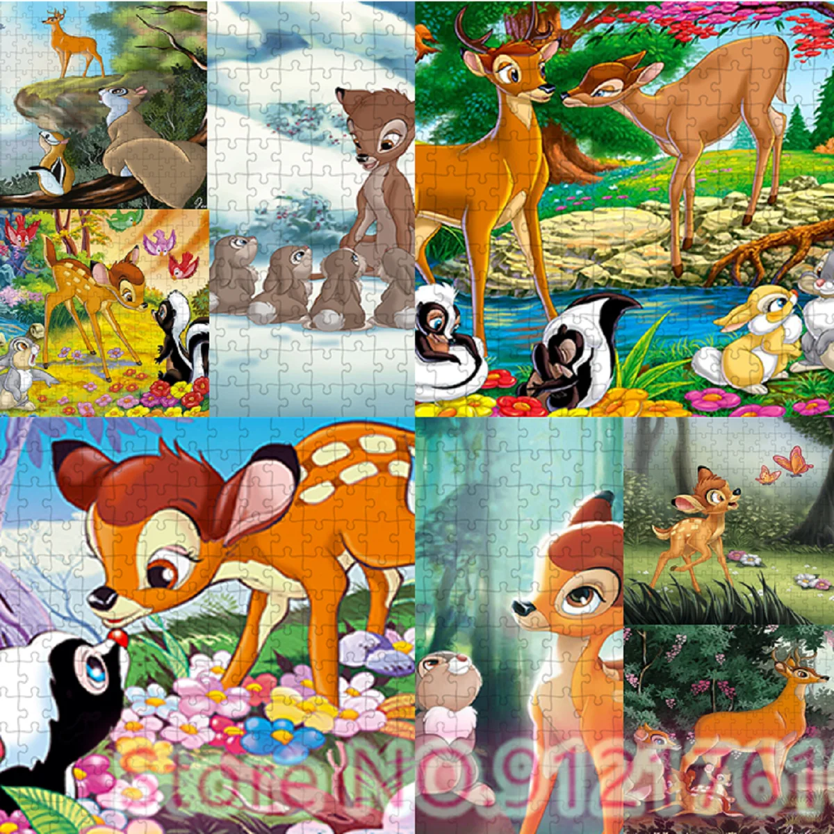 

Cartoon Bambi Disney 1000 Piece Puzzle Adventure Children's Brain Burning Game Puzzle Gift Preferred