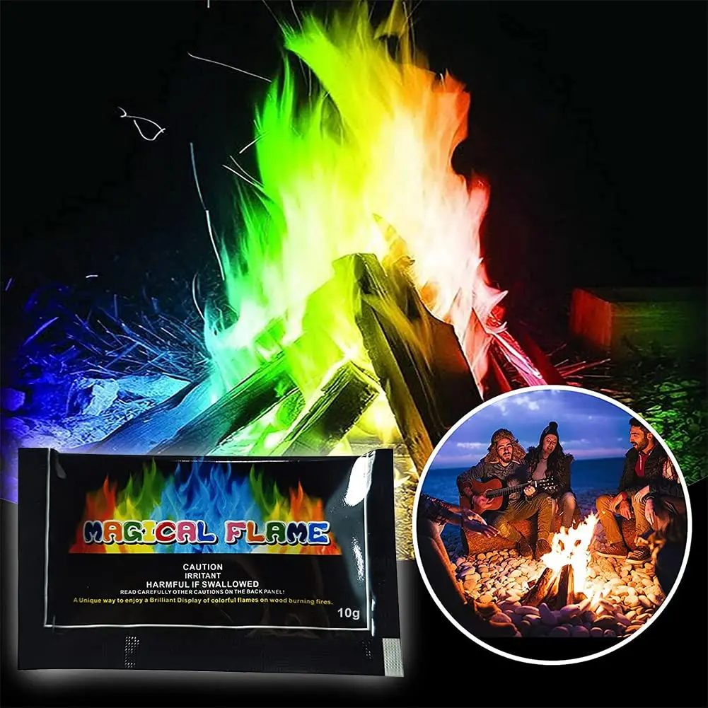 Colourful Fire Magic Fire Powder Changing Flame Party Halloween Christmas Fire Pits Fireplace Stove Outdoor Events Magic Trick